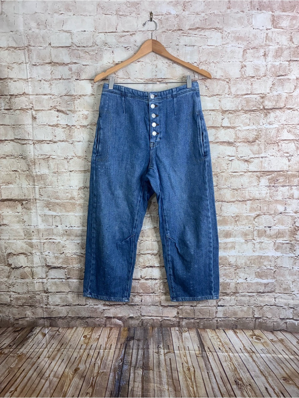 Free People Osaka Barrel Leg Jeans Size 27 - Picture 2 of 10